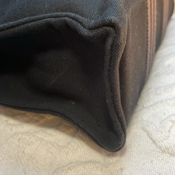 Pre Loved Authentic HERMES  Fourre Tout PM Hand Bag Canvas Black and gray - Picture 3 of 10